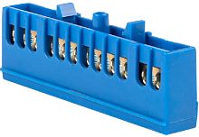 Шина изолированная EKF PROxima N "ноль" ШНИ-6х9-12-К-С 12 групп синий картинка 